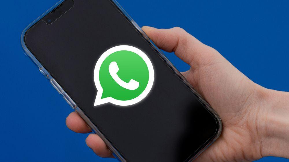 Un móvil con el logo de WhatsApp en el centro de su pantalla