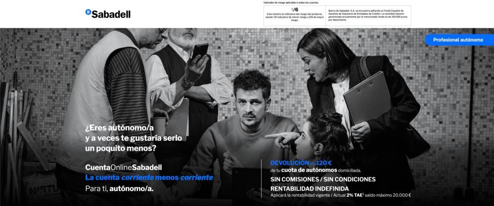imagen de la campaña del Banco Sabadell