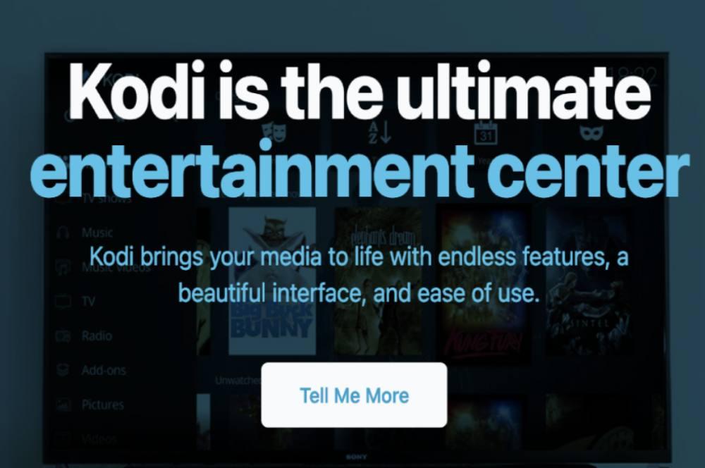 Imagen promocional de la web de Kodi.