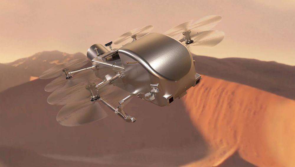 El dron Dragonfly que recorrerá la luna Titán de Saturno
