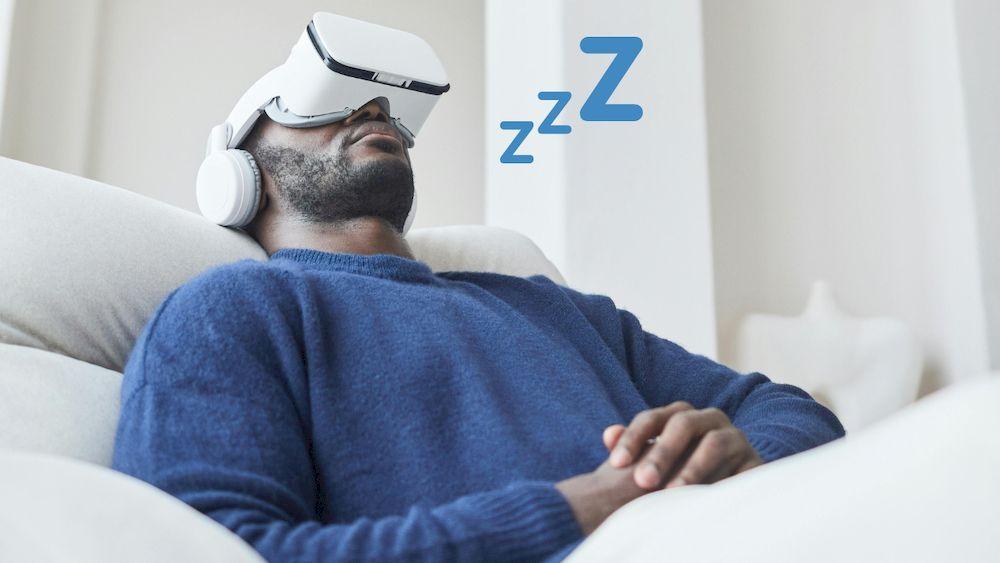 Echándose una siesta con las gafas de realidad virtual puestas