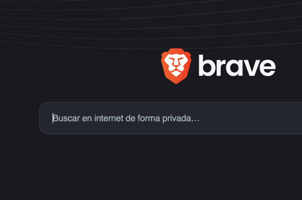 Barra de búsqueda del navegador Brave.