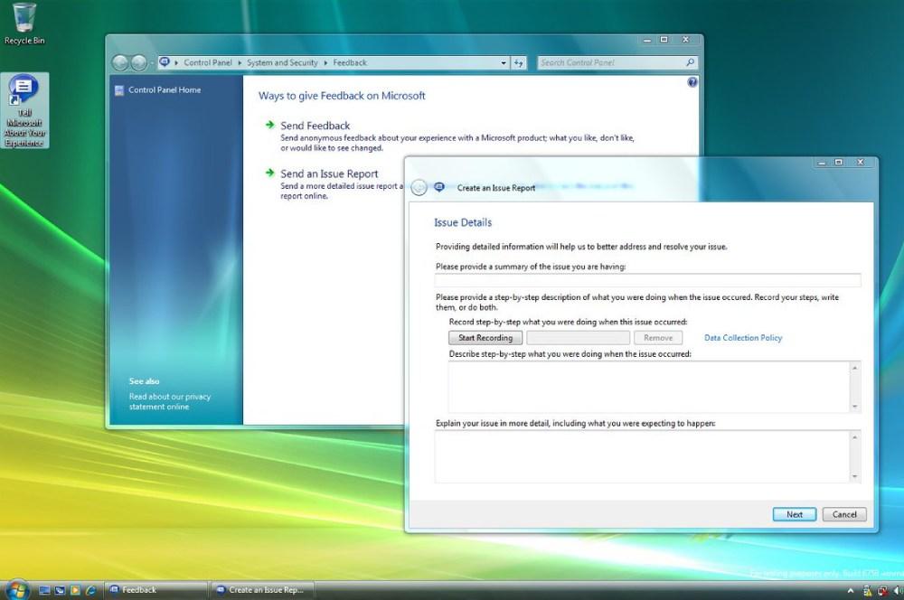 Captura de pantalla de una versión filtrada de Windows 7.