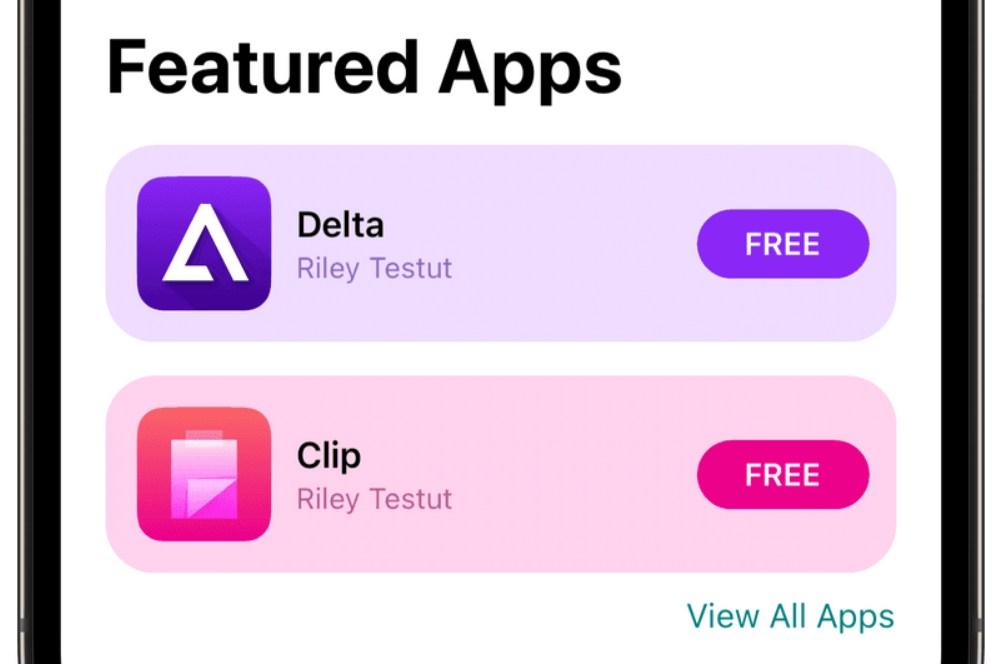 Apps de Delta y Clip en la Altstore.