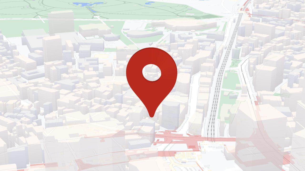 Mapa de edificios en 3D de Google Maps.