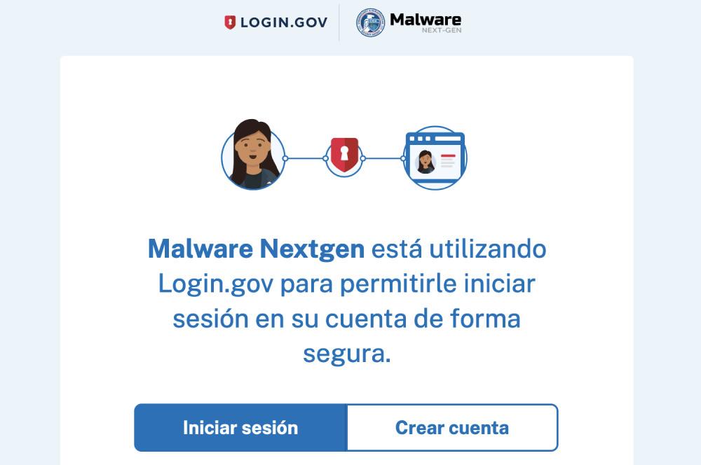 Portal de inicio de sesión de Malware NextGen.