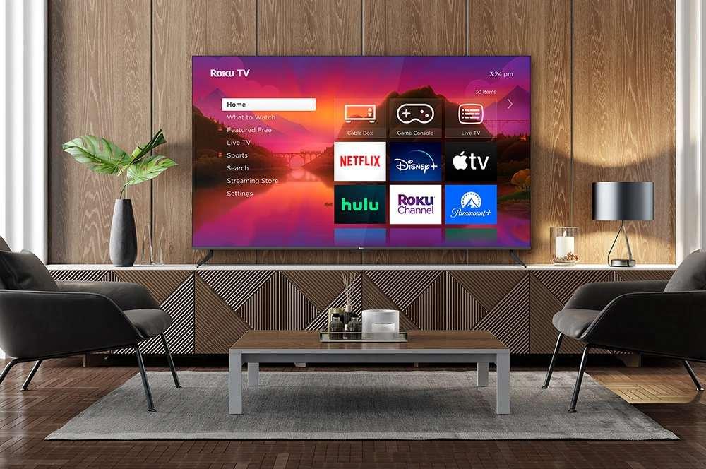 Roku TV en un salón.