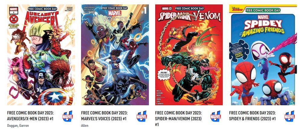 Algunos de los cómics gratis de Marvel del año 2023