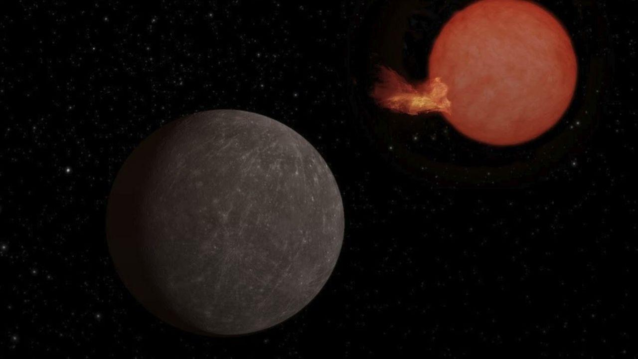 El planeta extrasolar SPECULOOS-3 b con su estrella