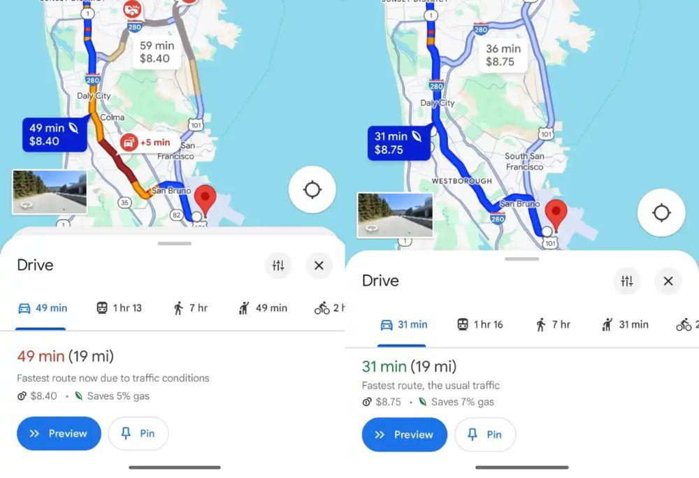 cambio de diseño de google mapas