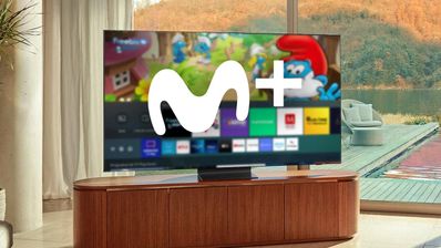 TV Samsung con logo Movistar Plus+