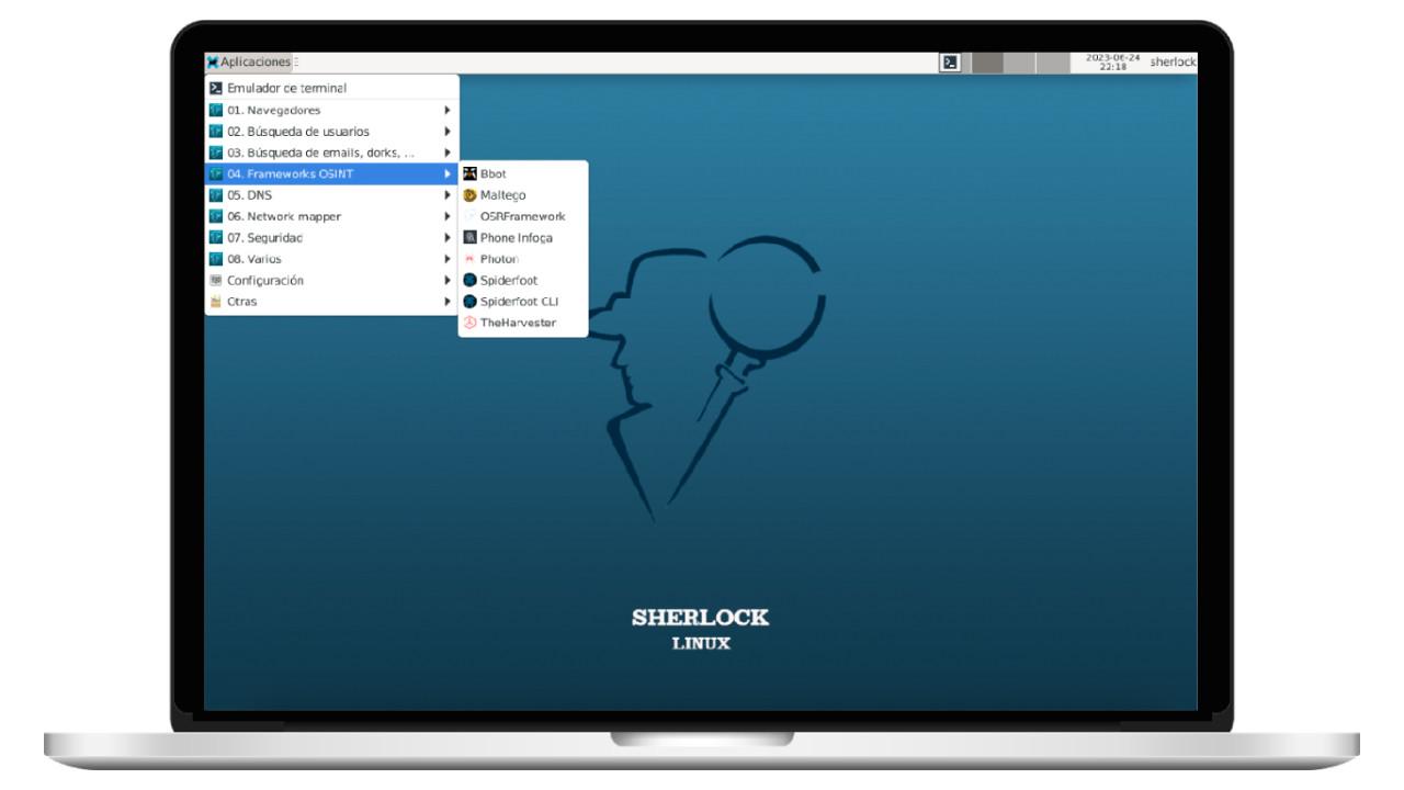 Imagen promocional de Sherlock Linux.