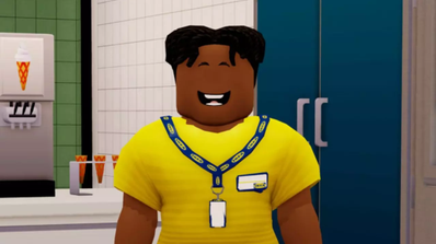 avatar de empleado de IKEA en el juego Roblox