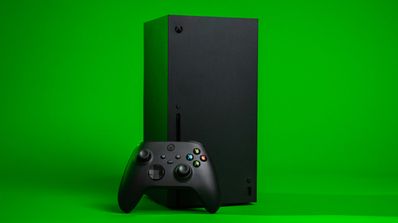 Xbox sobre fondo verde