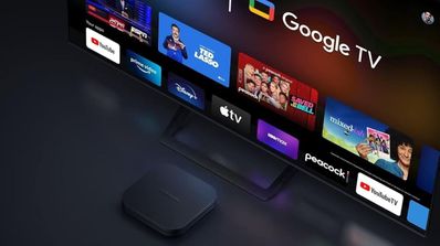 El dispositivo Xiaomi TV Box S 2nd Gen conectado a una pantalla