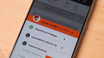 imagen de un smartphone de orange