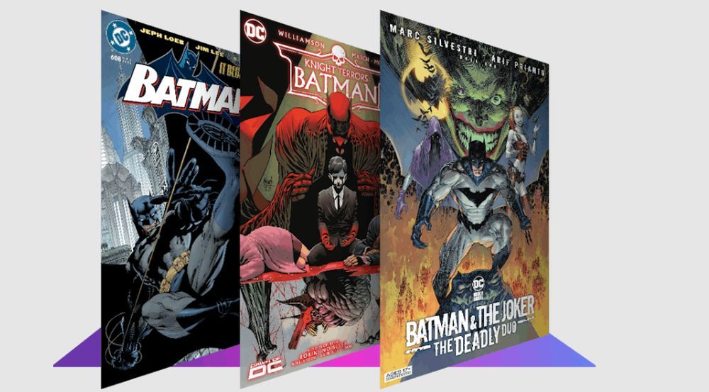 Varios cómics de la colección dedicada a Batman