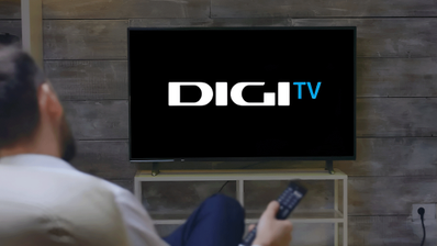 Smart TV con el logo de la televisión Digi TV