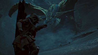 Una escena de un combate en el juego Monster Hunter Wilds
