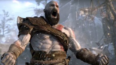 Kratos grita en uno de los juegos de God of War