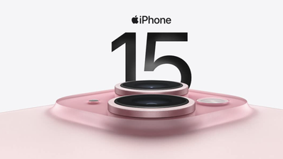 imagen del iphone 15 en color rosa