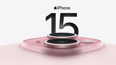 imagen del iphone 15 en color rosa