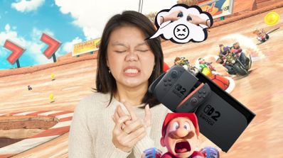 Chica siente dolor después de haber estado jugando con Nintendo Switch 2