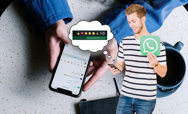 WhatsApp reacción a mensajes