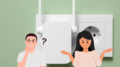 imagen de un router wifi en el enchufe