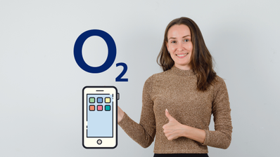 imagen de o2 con un smartphone