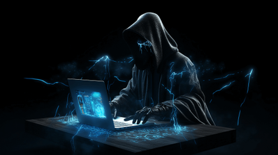 Un hacker infectando con malware