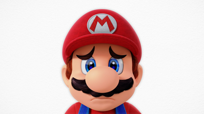 Imagen de Mario Bros con cara de triste