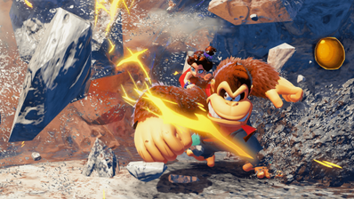 Una escena del juego de Nintendo Switch 2 Donkey Kong Bananza