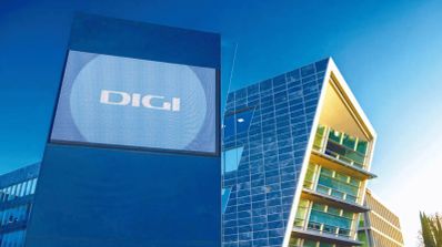 Fachada de una tienda de la operadora DIGI en una calle de España, en el contexto del conflicto laboral por su nuevo convenio colectivo
