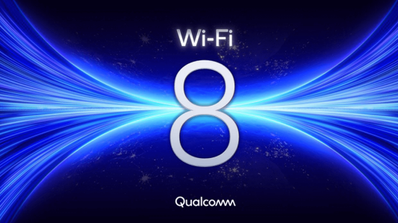Diagrama técnico de Qualcomm que compara la arquitectura de red de WiFi 7 con la de WiFi 8, destacando las mejoras en la gestión de la movilidad y la fiabilidad de la conexió