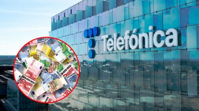 Edificio histórico de Telefónica en la Gran Vía de Madrid, sede corporativa de la compañía sancionada por la CNMC con 20 millones de euros.
