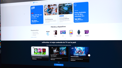 web de la operadora Movistar
