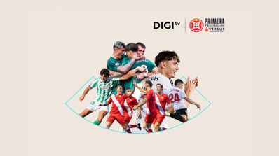 Rostros de futbolistas de Primera Federación, ilustrando la nueva competición disponible en DIGI TV