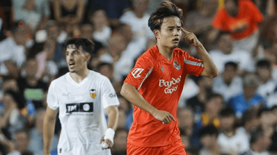 Tate Kubo marcó gol en el partido de la primera jornada con la Real Sociedad