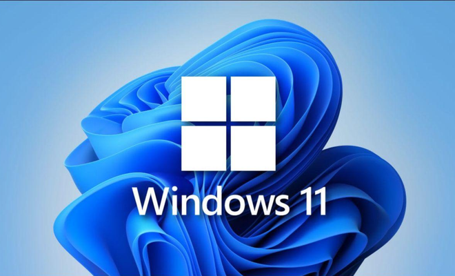 Imagen promocional de Windows 11 con el logo oficial