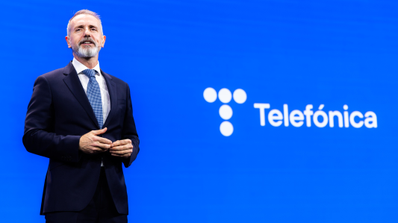 Marc Murtra, presidente de Telefónica, en una comparecencia sobre la estrategia financiera de la compañía para la reducción de deuda