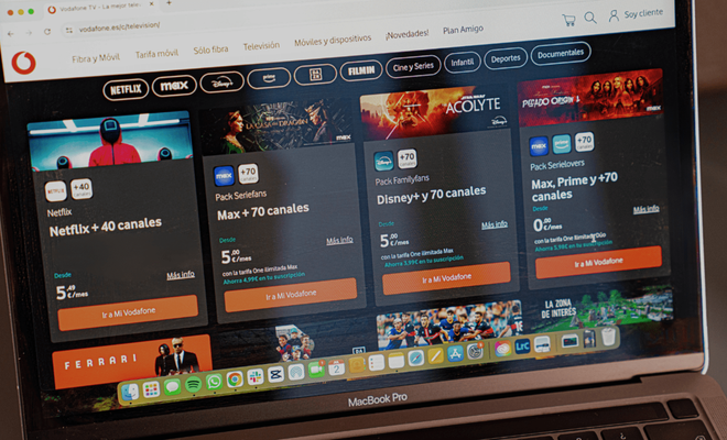 La tarifa en oferta de Vodafone con fibra, móvil, TV y Netflix para clientes de Digi