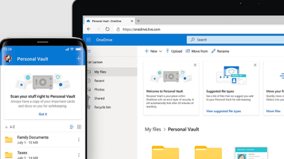 Sistema OneDrive para almacenamiento en la nube.