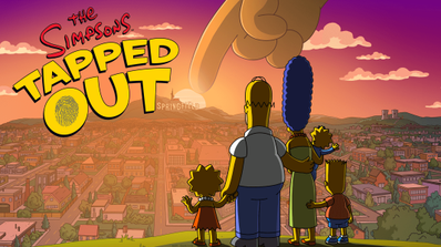 El artwork de despedida del juego Simpson Springfield