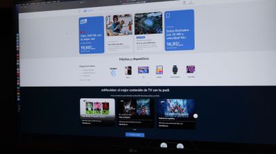 Interfaz de la plataforma de streaming Movistar Plus+ en un ordenador, mostrando la guía de programación de canales deportivos
