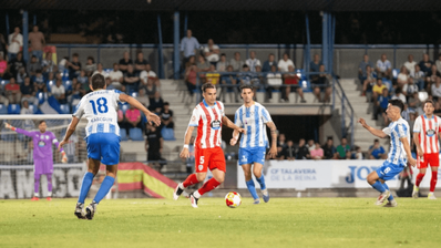 Una foto del C.D. Lugo jugando en Primera Federación