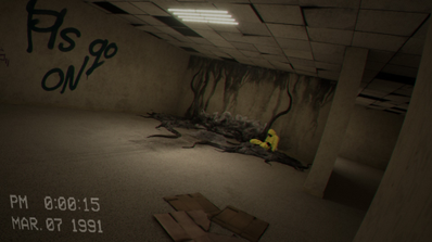 Una escena del juego Escape the Backrooms con un jugador eliminado