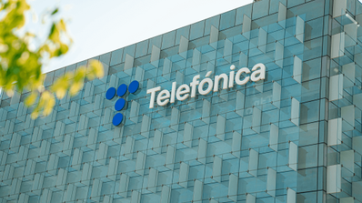 Fachada del edificio de Telefónica en Madrid