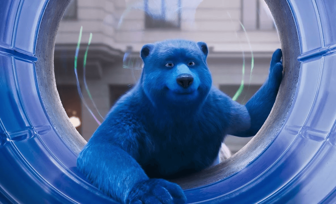 El oso de O2 en una campaña promocional de la operadora