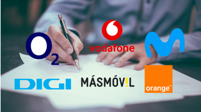 contrato o2 Vodafone Movistar Digi MásMóvil Orange